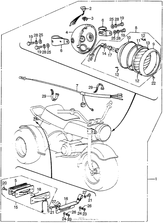 Headlight + taillight