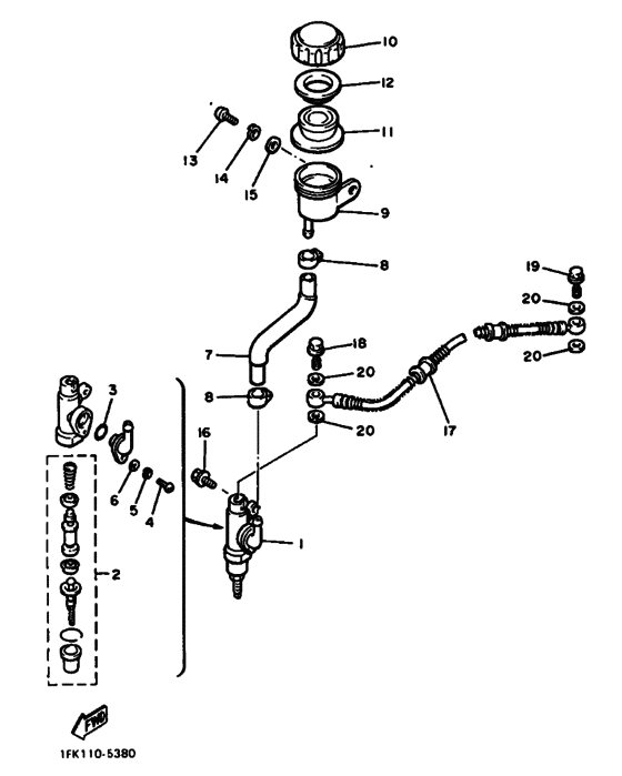 Rear master cylinder