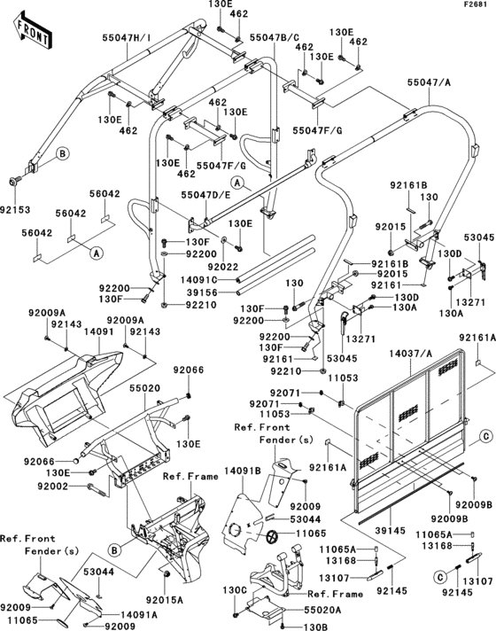 Guards/cab frame(1/2)(rcf/rcfa)