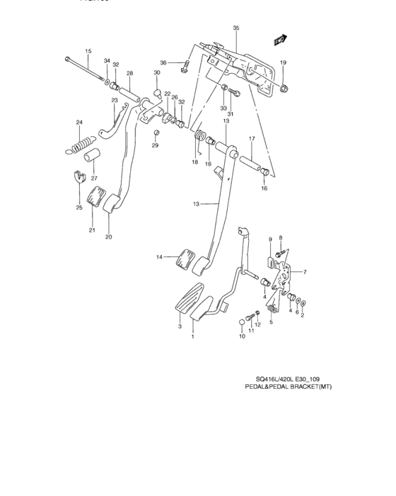 Pedal and pedal bracket