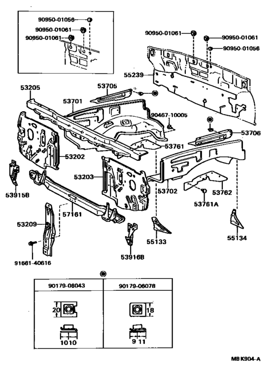 Front Fender Apron & Dash Panel