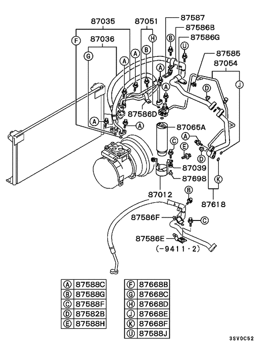 A/c condenser, piping