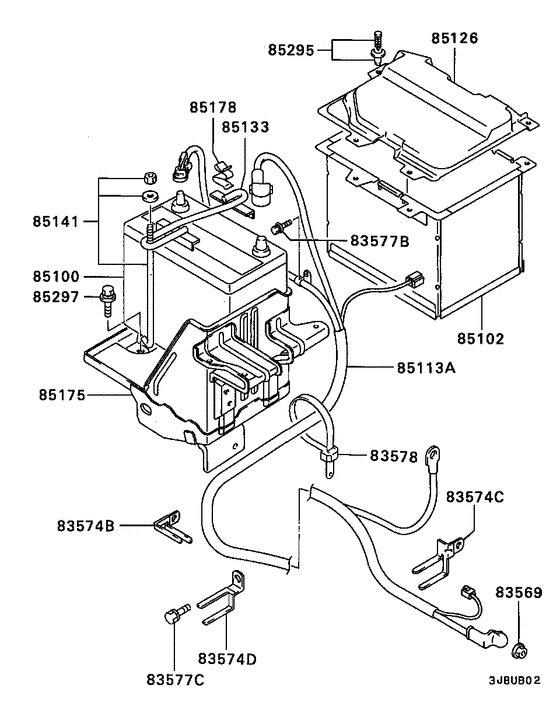 Battery cable & bracket