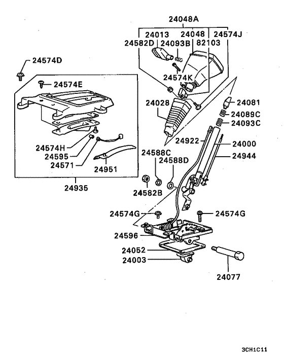 A/t floor shift linkage