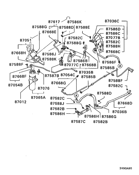 A/c condenser, piping