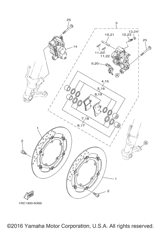 Front brake caliper