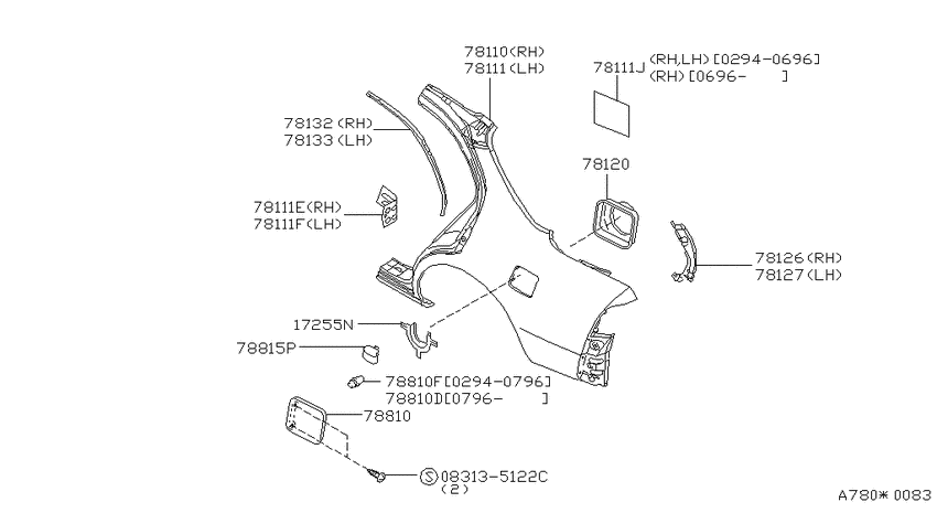 Rear fender & fitting