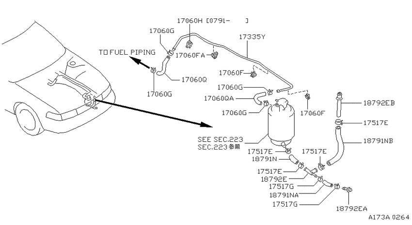 Fuel piping