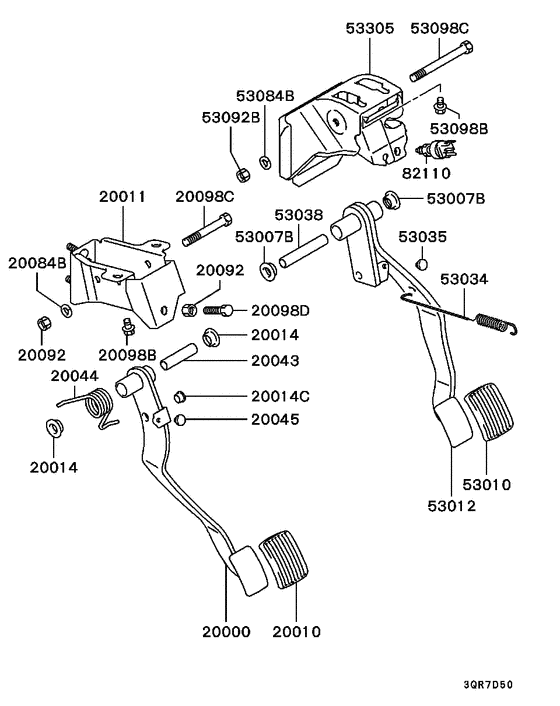 Brake & clutch pedal