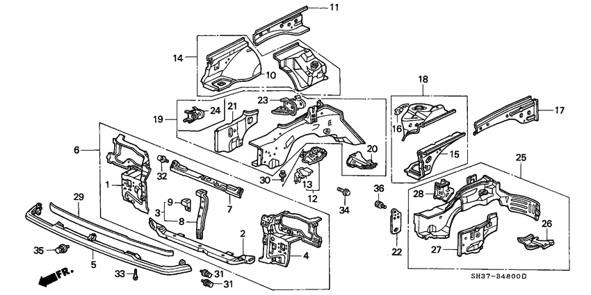 Body structure components