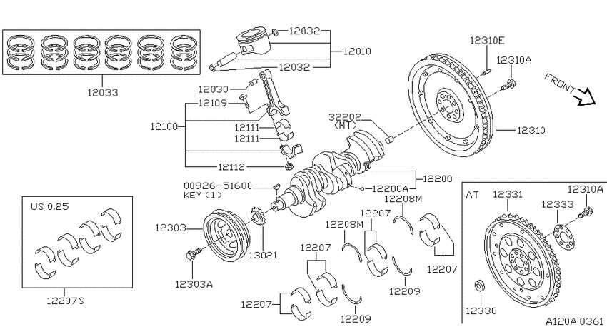 Piston,crankshaft & flywheel