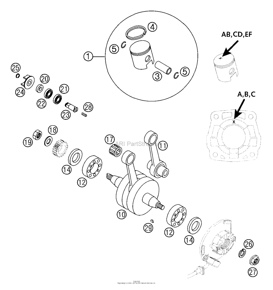 Crankshaft, Piston
