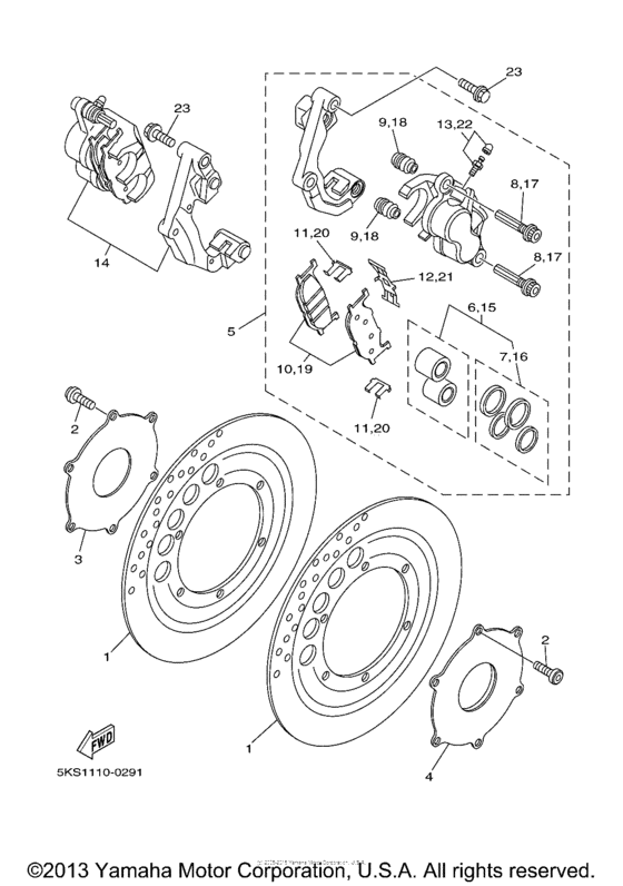 Front brake caliper