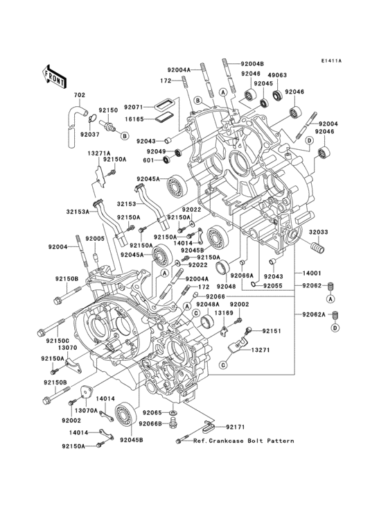 Crankcase(1/2)(vn1500-n3h)