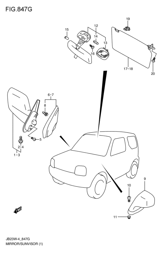mirror / sun visor