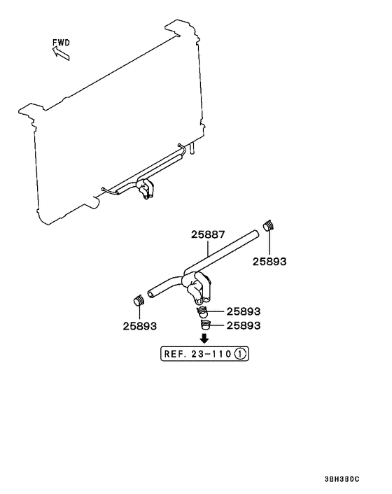A/t oil cooler & tube