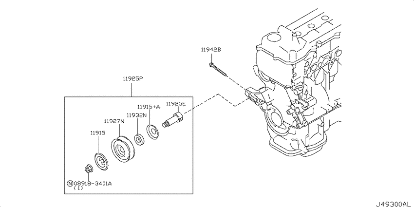 Power steering pump mounting