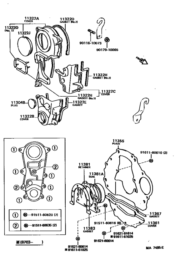 Timing Gear Cover & Rear End Plate