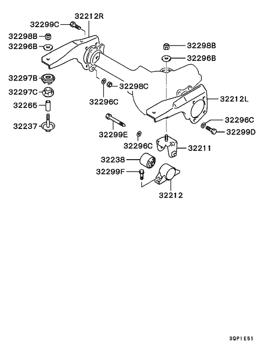 Front susp arm & member