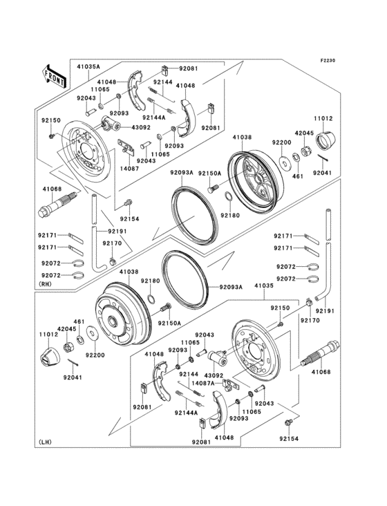 Front hubs/brakes
