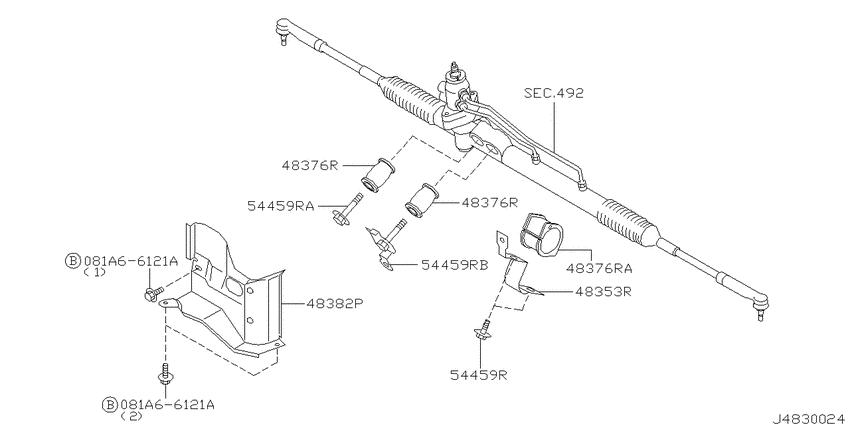 Steering gear mounting