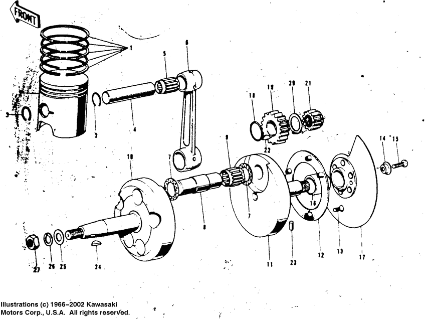 Crankshaft/piston/rotary valve