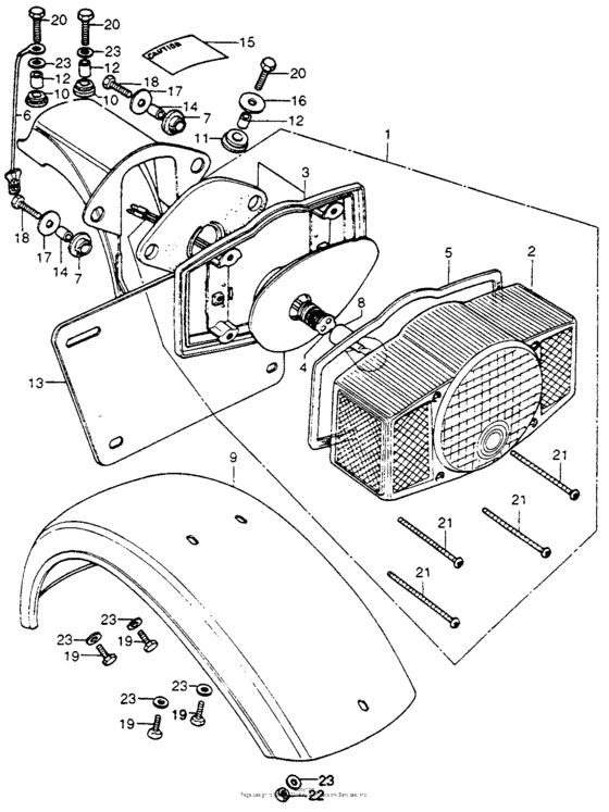 Taillight + rear fender