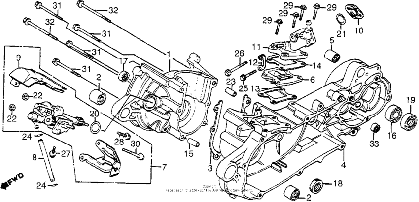 Crankcase + oil pump