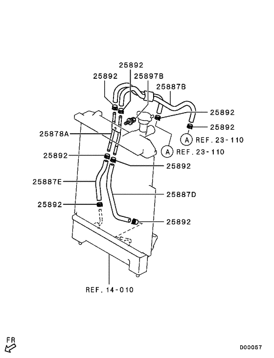 A/t oil cooler & tube
