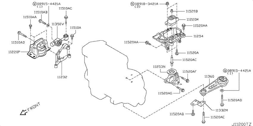 Engine & transmission   mounting