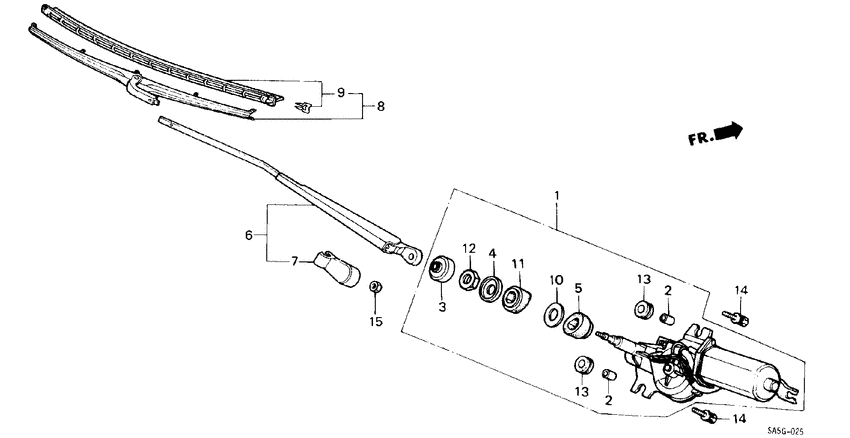 Rear windshield wiper