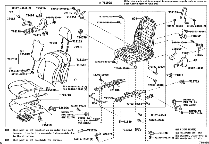 Front Seat & Seat Track