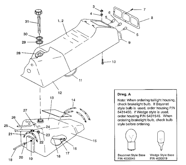 Seat and gas tank assembly