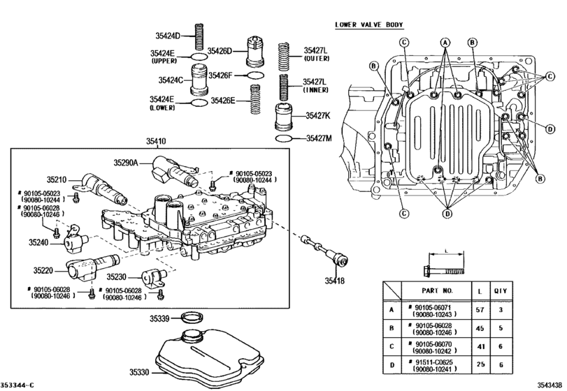 Valve Body & Oil Strainer (Atm)