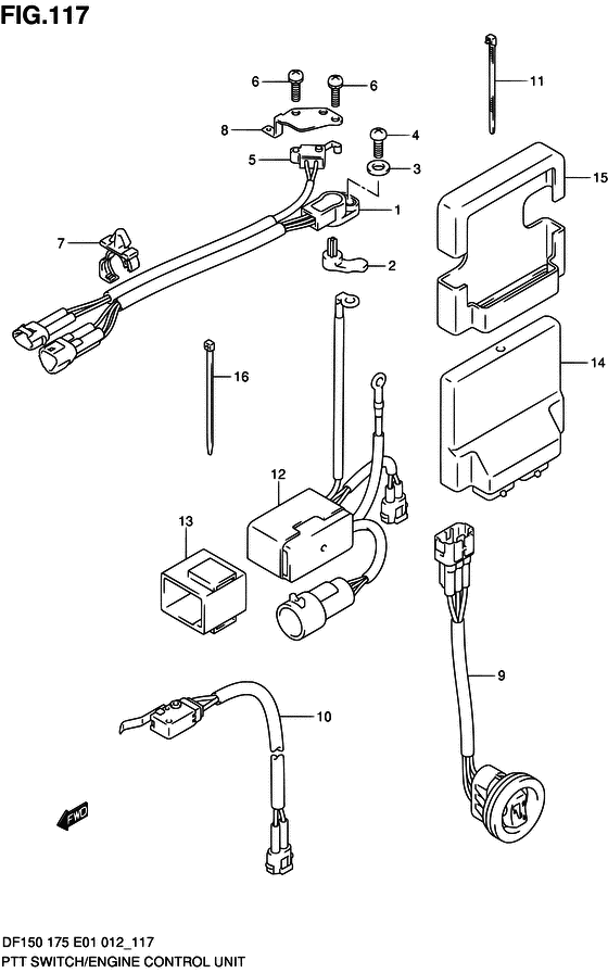 Ptt switch / engine control unit