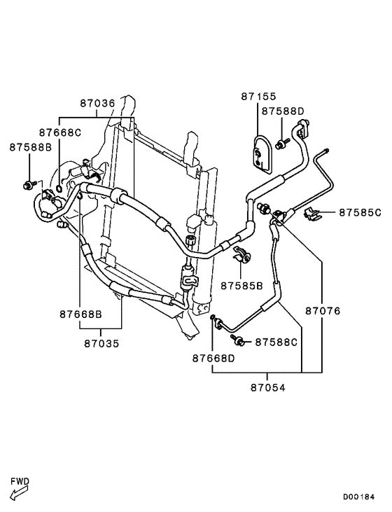 A/c condenser, piping