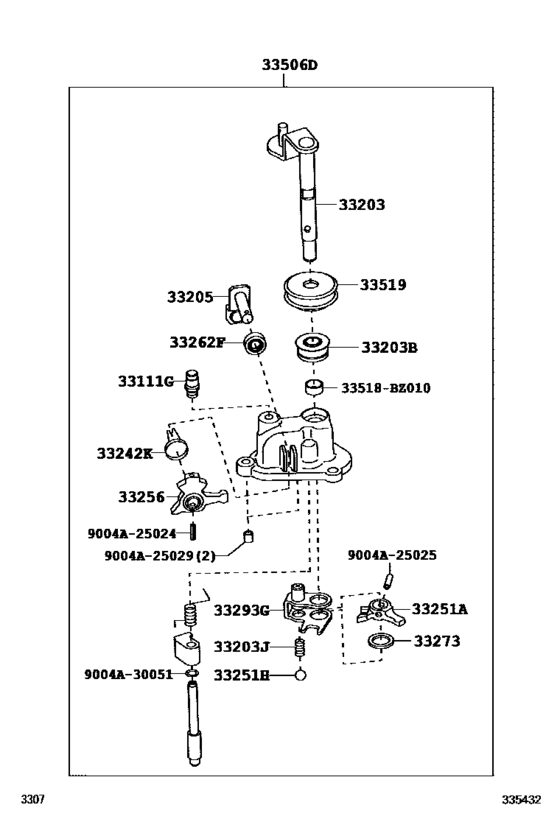 Gear Shift Fork & Lever Shaft (Mtm)