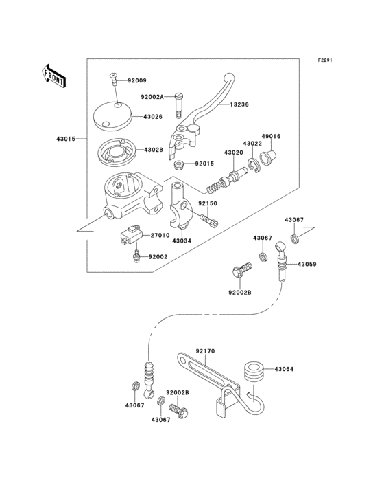 Front master cylinder