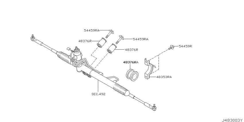 Steering gear mounting
