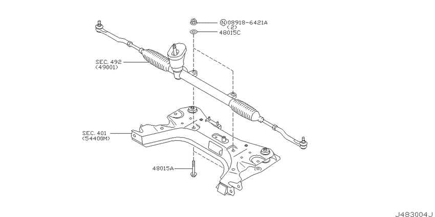 Steering gear mounting