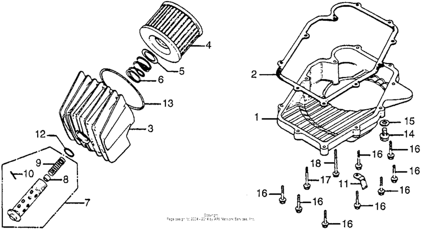 Oil filter + oil pan