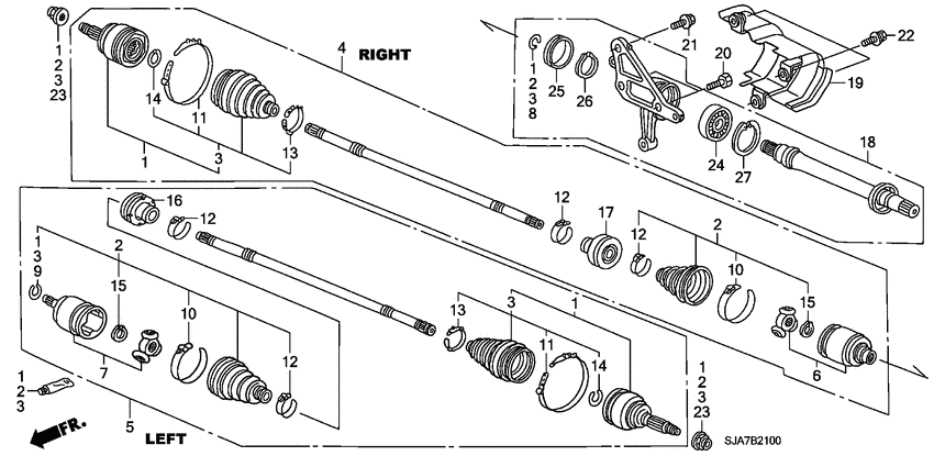 Front driveshaft/ half shaft
