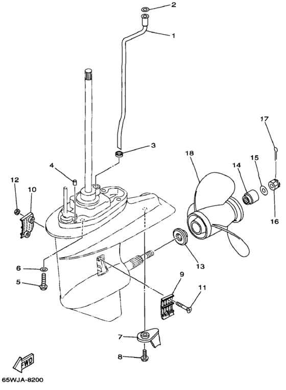 Lower casing drive