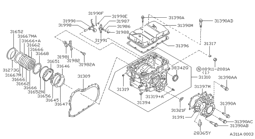 Torque converter,housing & case