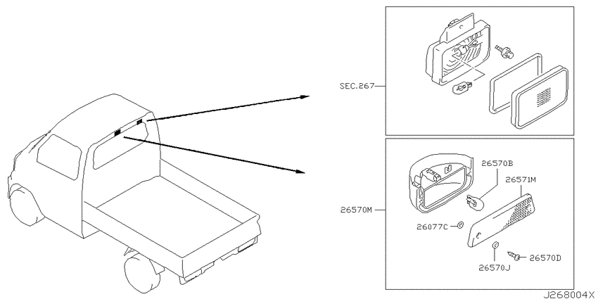 High mounting stop lamp