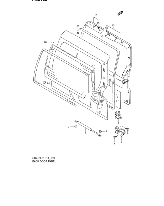 Back door panel