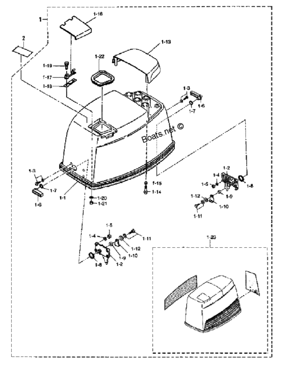 Bottom cowl (lower motor cover)