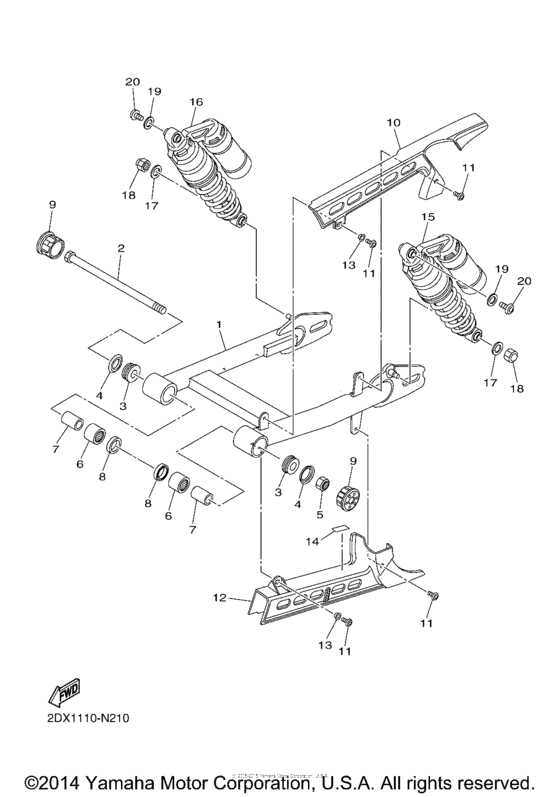 Rear arm suspension