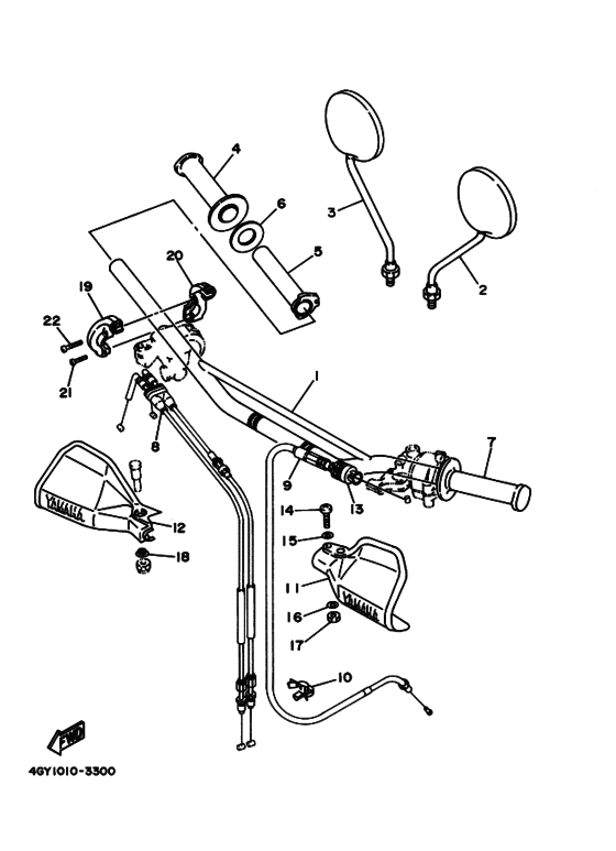 Steering handle & cable