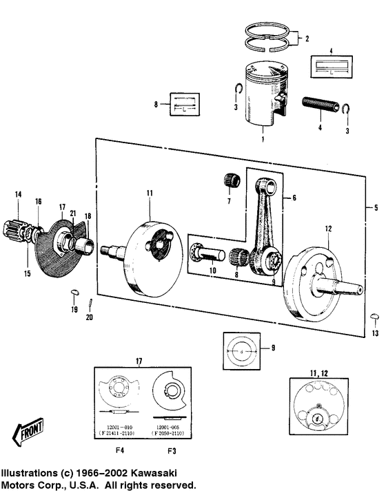 Crankshaft/piston/rotary valve